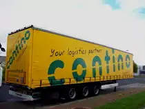 CONTINO DK Krone Sattelauflieger abgestellt in Kappeln 09.11.2011(Heckansicht)

