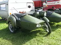 Gespann MZ ES 250 wie es z. Bsp. bei der NVA benutzt wurde, aus dem alten Landkreis Ludwigslust (LWL) beim 18. Oldtimer- und Traktoren-Treffen im AGRONEUM 