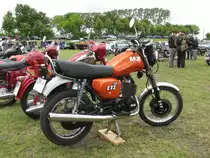 Motorrad MZ ETZ 125 aus dem Landkreis Demmin (DM) beim Oldtimertreffen in Gnoien [25.06.2011]
