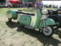 Motorroller  TROLL 1  aus dem alten Landkreis G�strow (G�) mit Anh�nger PAv 41 18. Oldtimer- und Traktoren-Treffen im AGRONEUM in Alt Schwerin [12.08.2012]
