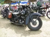 Motorrad HARLEY DAVIDSON beim 16. Oldtimer- und Traktorentreffen, Alt Schwerin/Meckl. [08.08.2009]
