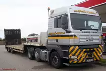 MAN mit D20-Common-Rail-Motor, Fa. ''Spedi-Maxx'', Rostock am 29.7.2012