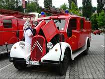 Dieses Citro�n Oldtimer L�schfahrzeug habe ich am 07.06.08 fotografiert. 