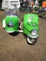 Motorroller  Cezeta  mit Beiwagen  DRUZETA  und H�nger PAv 41 beim 8. Oldtimertreffen Hagenow [30.08.2009]
