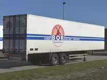 BOR TRANSPORTE Ameide Enschede Eindhoven Koffersattel mit doppelachse in Herne am Hafen gesehen 25.03.2012