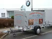 PKW Werbeanh�nger Alupritsche Plane in RE 26.02.2012