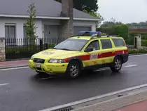 Notarzteinsatzfahrzeug Volvo XC70 Inneneinrichtung Dias vom Krankenhaus AZ KLINA Brasschaat, Aufnahme am 30.05.2010 in Wuustwezel aus Anlass der Umzug f�r 175 Jahr-Feier brandweer Wuustwezel
