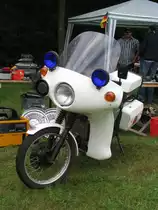 Motorrad MZ ETZ 250 der ehem.  Deutschen Volkspolizei (VP)  aus dem alten Landkreis Ludwigslust (LWL) beim 11. Oldtimertreffen Hagenow [26.08.2012]