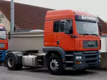 MAN TGA LX grau orange Spedition ESCHWEILER in Herten am 16.04.2012