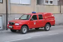 Mehrzweckfahrzeug Mazda der Feuerwehr Vrgorac (Kroatien), Aufnahme am 13.08.2011