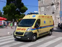 Rettungswagen Citro�n Jumper der Splitsko-Dalmatinska �upanija (Kroatien), Aufnahme am 01.08.2011 in Makarska 