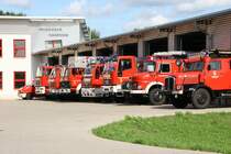 Fahrzeuge der Feuerwehr Hagenow beim Tag der offenen T�r 2006.