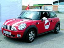 MINI-COOPER einer bekannten �sterr. Brauerei anl�sslich der UEFA EURO 2008™ FAN-TOUR am Messegel�nde in RIED i.I.; 080615