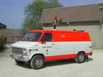 Vorausgertewagen Chevrolet ChevyVan Inneneinrichtung Somati der Feuerwehr Ath, Aufnahme am 21.04.2007 