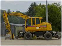 Zweiweggebagger Atlas 1404 ZW wartet auf seinen nchsten Einsatz. 05.09.2012