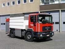 GTLF 8000 MAN FE 360 A  Aufbau Rosenbauer Belgium der Feuerwehr Veurne, Aufnahme am 09.09.2006 