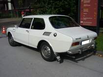 Heckansicht eines Saab 99 der ersten Baureihe. 1968 - 1972. Oldtimertreffen Kokerei Zollverein am 02.09.2012.