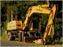 Dieser Furukawa Bagger stand in der Nhe einer Straenbaustelle. 06.09.2012