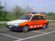 Einsatzleitwagen Fiat Tempra SW der Feuerwehr Tubize, Aufnahme am 21.04.2007