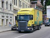 LKW Scania der Firma Pevec, Aufnahme am 01.08.2011 in Omis