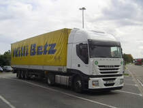 Iveco Stralis mit Sattelauflieger von Willi Betz, Aufnahme am 08.08.2008