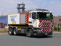 Wechselladerfahrzeug Scania R420 6x4 Aufbau AJK der Gemeinde Zaventem, wird aber auch durch die Feuerwehr genutzt, Aufnahme am 28.05.2011