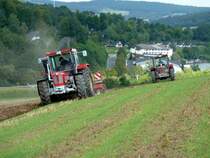 Feldbearbeitung beim Schlütertreffen am Kirchheimer See, September 2012

