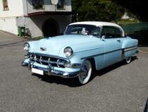 Old Car Festival Aarburg - Hellblauer Chevrolet Bel Air zu Besuch in Aarburg am 08.09.2012