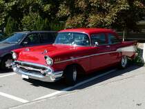 Old Car Festival Aarburg - Roter Chevrolet Bel Air zu Besuch in Aarburg am 08.09.2012