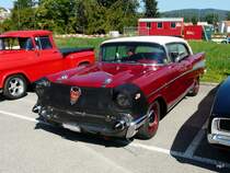 Old Car Festival Aarburg - Roter Chevrolet Bel Air zu Besuch in Aarburg am 08.09.2012