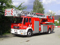 Drehleiter DLK 37 Vario CS MAN LE 18.280 Aufbau Magirus der Feuerwehr Herentals, Aufnahme am 07.07.2007 