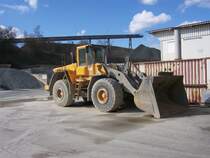 Ein Volvo Radlader. Der in einem Steinbruch im s�chsischen Vogtland eingesetzt wird.