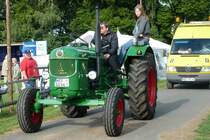 Deutz D50 wartet auf den Beginn der Ausfahrt anl. Schlütertreffen am Kirchheimer See, September 2012