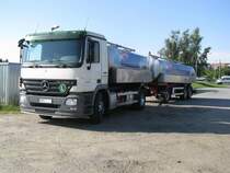 Milchtankzug MB 1841 -Actros- der Firma  HANSANO  aus Frankfurt/Oder (FF) Grevesmhlen [09.09.2012]