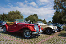 Ein MG-Trio steht auf dem Parkplatz des Historisch-Technischen Museums Peenemnde - Aug. 2012