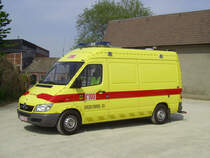 Rettungswagen Mercedes-Benz Sprinter 316CDI Inneneinrichtung Autographe der Feuerwehr Ath, Aufnahme am 21.04.2007