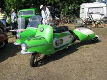Motorroller  Cezeta  mit Beiwagen  DRUZETA  und Anhnger  PAv 41  beim 8. Oldtimertreffen Hagenow [30.08.2009]

