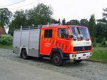 Tanklschfahrzeug Mercedes-Benz 1117F Aufbau Rosenbauer Belgium der Feuerwehr Berlaar, Aufnahme am 07.07.2007