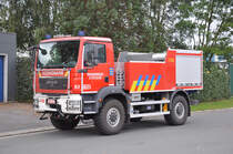 Waldbrand-Tanklschfahrzeug MAN TGM 18.240 4x4 Aufbau Plastisol & Fire Technics der Feuerwehr Stekene, Aufnahme am 17.09.2011