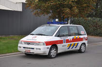 Einsatzleitwagen Peugeot 806 Inneneinrichtung Bocquet Engineering der FF Stekene, Aufnahme am 17.09.2011