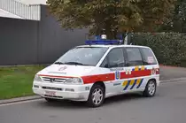 Einsatzleitwagen Peugeot 806 Inneneinrichtung Bocquet Engineering der FF Stekene, Aufnahme am 17.09.2011