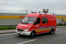 Vorausgertewagen Mercedes-Benz Sprinter 416CDI Inneneinrichtung Vanassche der BF Antwerpen, beim Umzug in die neue Feuerwache, Aufnahme am 06.05.2009