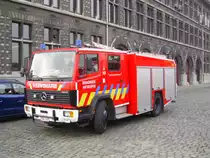Tankl�schfahrzeug Mercedes-Benz 1124F Aufbau Vanassche der BF Antwerpen, aufgenommen am alte Hafenwache 
