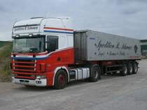 SCANIA Kipper,am 20.September 2012,im Industriegelnde von Bergen/Rgen.