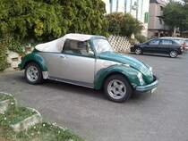 VW Kfer Cabriolet, fotografiert am 27.08.2012.