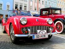 Triumph TR3 startklar zur zweit�gigen Nostalgiefahrt; RIED i.I. 080621