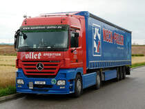 MB Actros MP2 1844 von  Poller  verbringt das Wochenende in Heilbronn, 15.07.2012