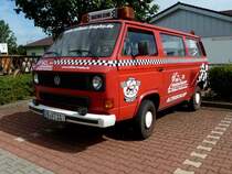 VW T3 als Werbetr�ger f�r die Vulkan-Trophy in Altenschlirf, gesehen bei der Oldtimeraustellung in Angersbach, September 2012