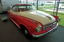 Borgward Isabella Coupe, Baujahr 1960, 4-Zyl.Motor mit 1493ccm und 75PS, Vmax.150Km/h, der Entwurf f�r die elegante Karosserie stammt von Carl Borgward pers�nlich, Hymer Museum, Aug.2012