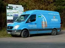 MB Sprinter der Firma HORBO (Fachfirma f�r Horizontalbohrungen) an der Soleleitungsbaustelle in 36100 Petersberg-Marbach, Oktober 2012